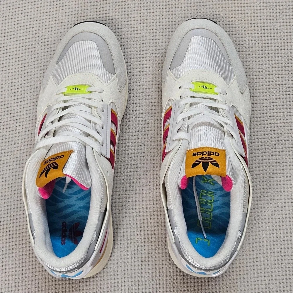 Adidas ZX‎ 10000 C Mens White Multi Color Retro Running Shoes FX6978 US Size 9.5